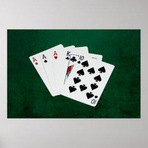 Poster Mains De Poker - Trois D'Un Genre - Ace