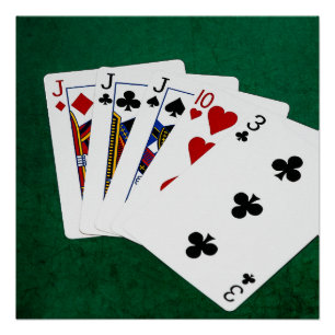 Poster Mains De Poker - Trois D'Un Genre - Jack