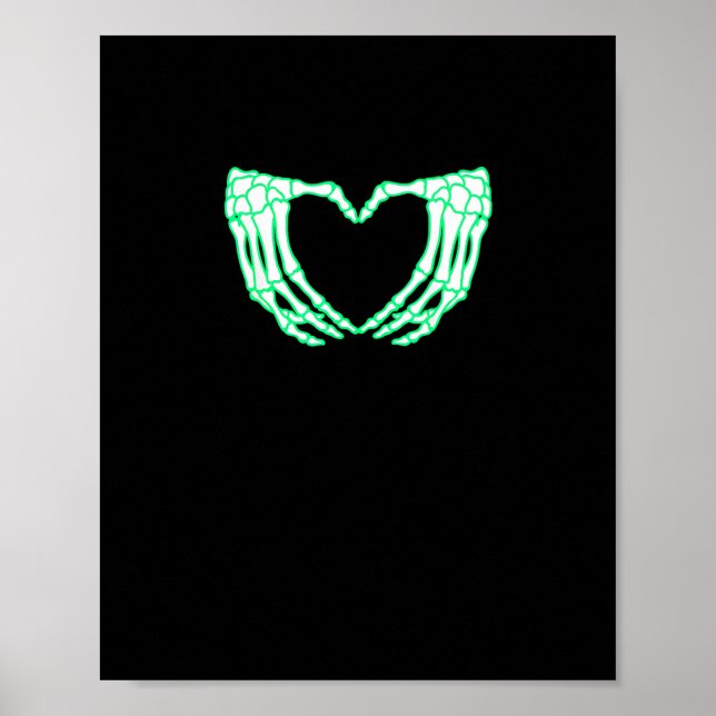 Poster Mains de squelette, Coeur, Costume d'Halloween de  (Devant)