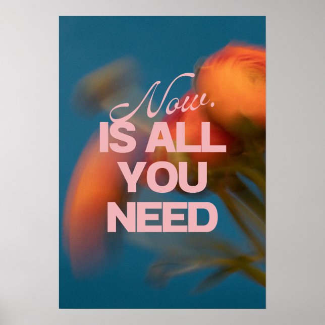 Poster Maintenant. Est tout ce dont vous avez besoin. Mot (Devant)