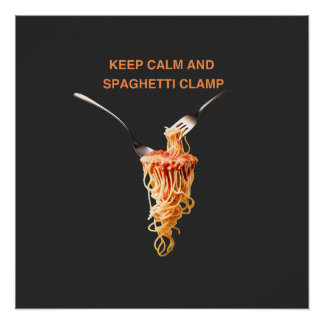 Poster maintenir calme et spaghetti collier