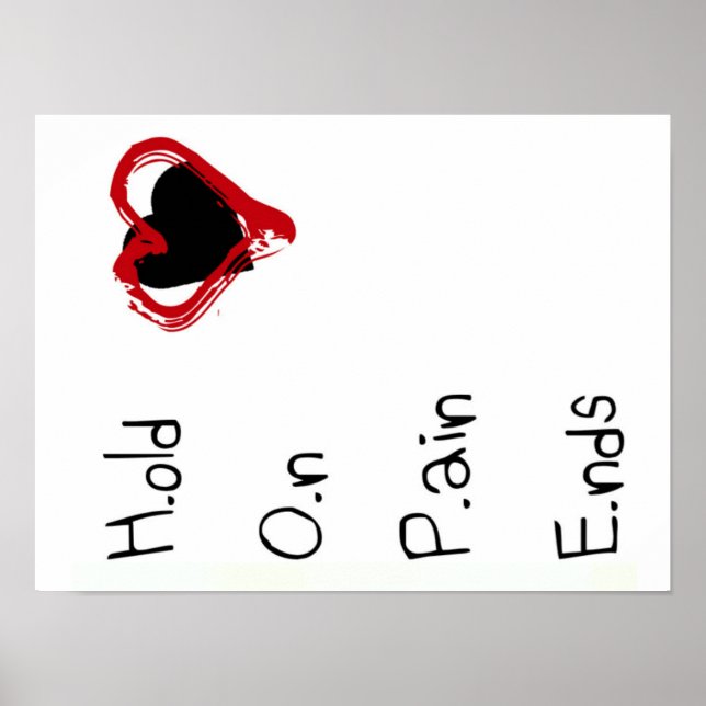 Poster Maintenir La Douleur Se Termine (Devant)