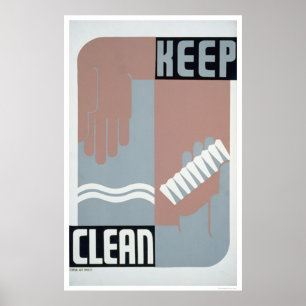 Poster Maintenir la propreté de la WPA 1938
