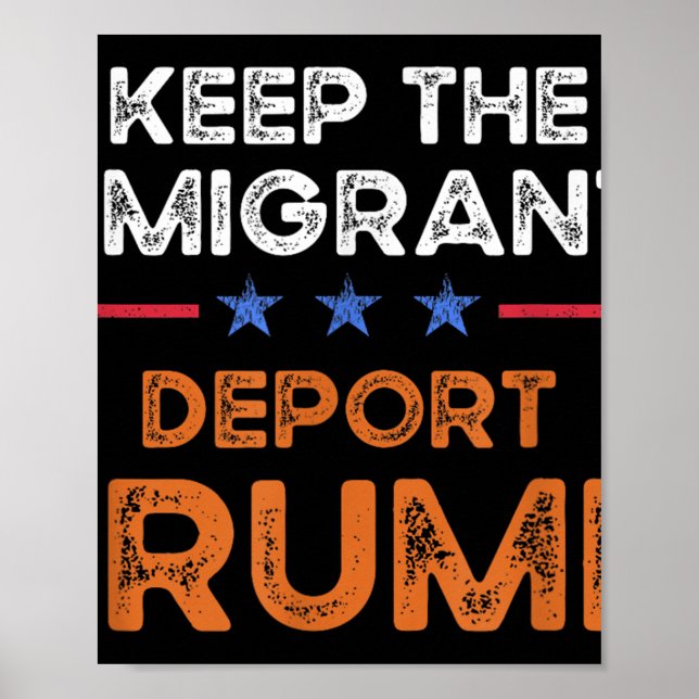 Poster Maintenir Les Immigrants Déporter Trump Anti-Racis (Devant)