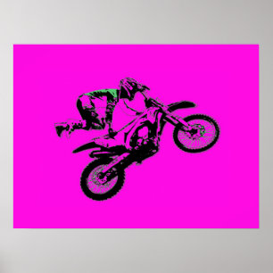 Poster Maintien en marche - Motocross Stunt Freestyle