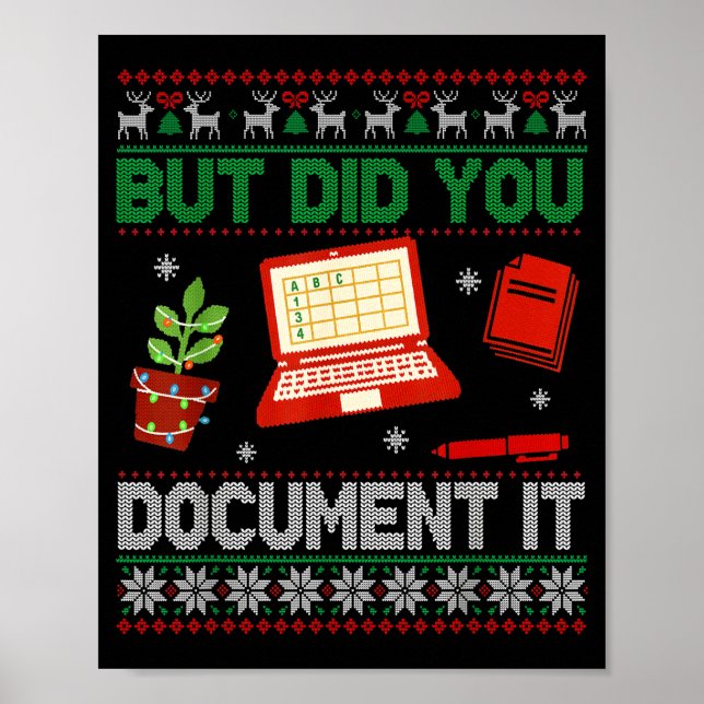 Poster Mais l'avez-vous fait drôle Bureau Noël Pull Ugly  (Devant)