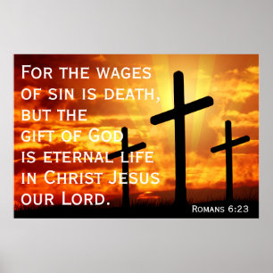 Poster mais le don de Dieu est la vie éternelle Romains 6