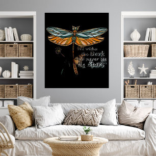 Poster Mais Sans Citation Sombre Fancy Script Dragonfly