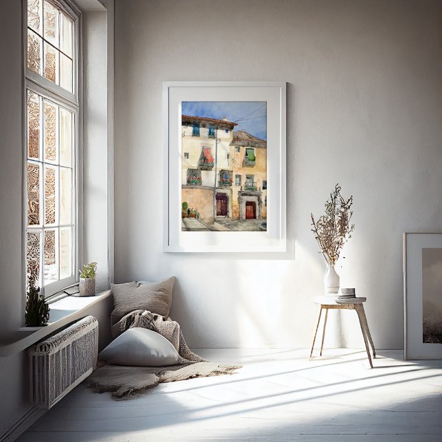 Poster Maison ancienne à Segovia, Espagne | Cass Gilbert (Créateur téléchargé)