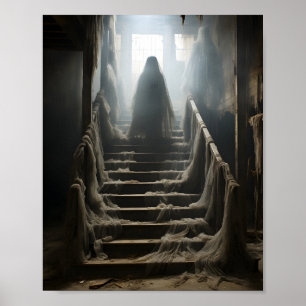 Poster Maison Ancienne Abandonnée Fantôme Déplaisant Sur