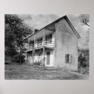 Poster Maison ancienne au pont du château vert