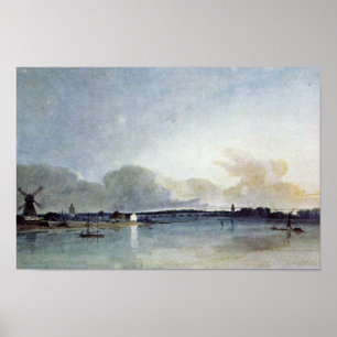 Poster Maison Blanche À Chelsea Par Thomas Girtin