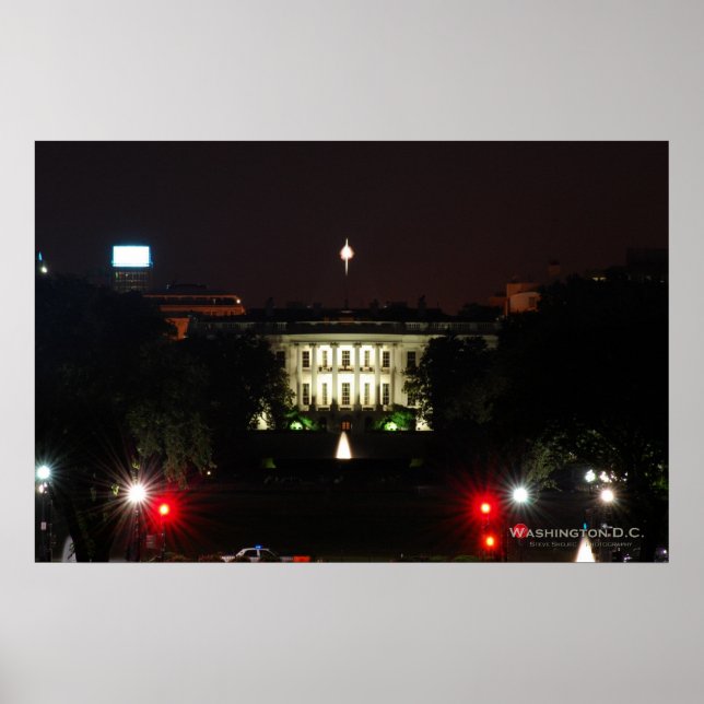Poster Maison Blanche - Nuit (Devant)