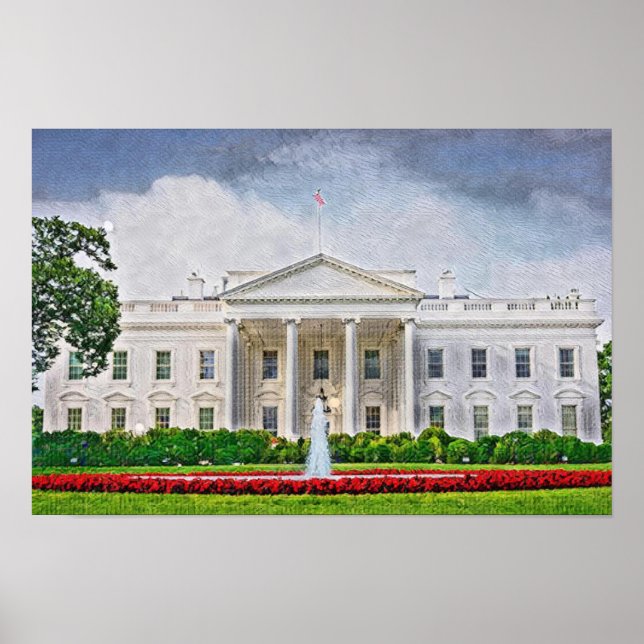 Poster Maison Blanche, Washington DC (Devant)
