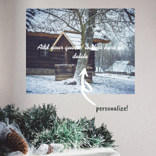 Poster Maison de campagne dans la neige
