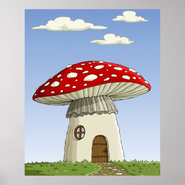 Poster Maison de champignons (Devant)