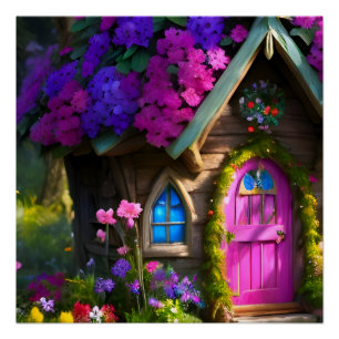 Poster Maison de fée
