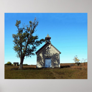 Poster Maison de l'école à une pièce Bichet, Kansas