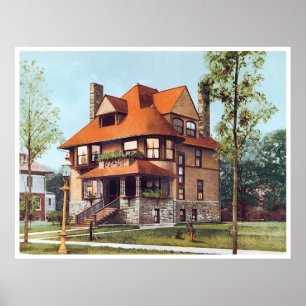 Poster Maison de l'époque victorienne