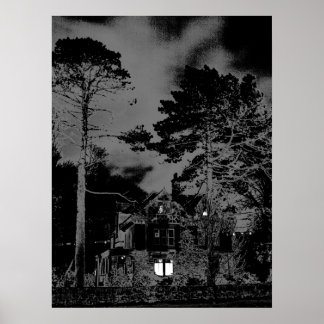 Poster Maison de nuit