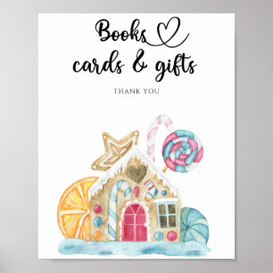 Poster Maison de pain d'épices - livres cartes et cadeaux