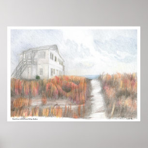 Poster Maison de plage