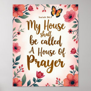 Poster Maison de prière 8" X 10" Mur