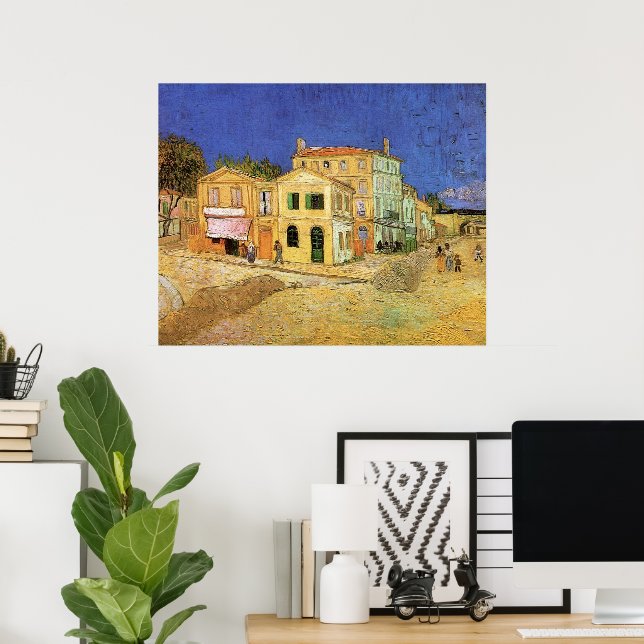 Poster Maison de Vincent à Arles par Vincent van Gogh (Bureau à domicile)
