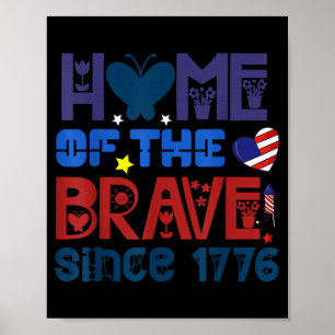 Poster Maison des braves 1776 patriotique