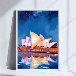 Poster Maison d'opéra de Sydney, Australie Peinture