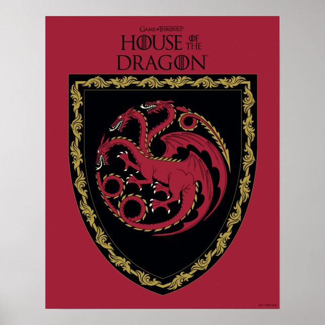Poster MAISON DU DRAGON | Maison Targaryen Crest (Devant)
