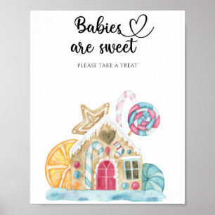 Poster Maison en pain d'épice - les bébés sont doux