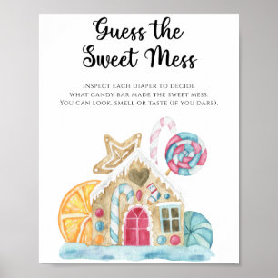 Poster Maison en pain d'épices - devinez le doux désordre