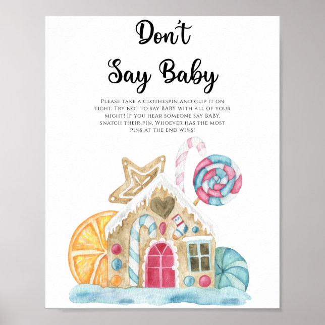 Poster Maison en pain d'épices - Ne pas dire bébé (Devant)