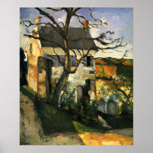 Poster Maison et arbre - Paul Cezanne - c1873