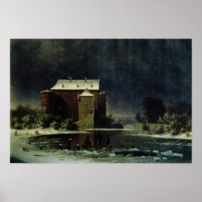 Poster Maison hantée dans la neige, 1848 (Devant)