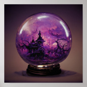 Poster Maison Hantée Éffrayante Halloween déplaisante