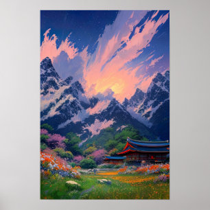 Poster Maison japonaise harmonieuse