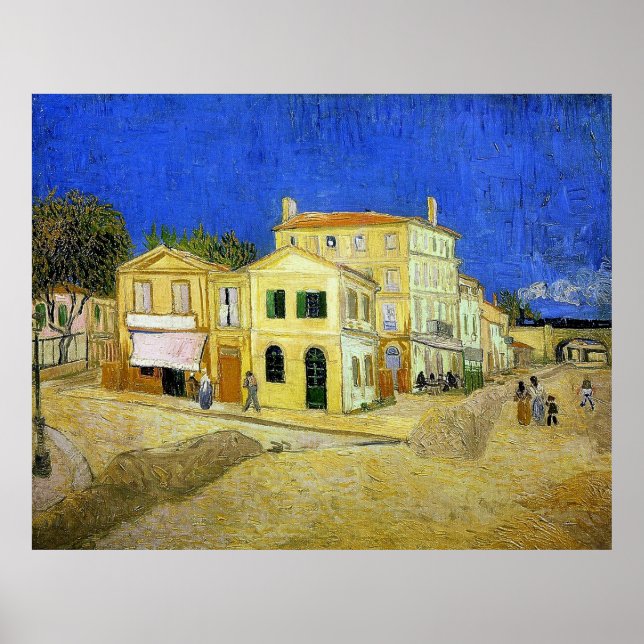 Poster Maison Jaune de van Gogh (Maison de Vincent à Arle (Devant)