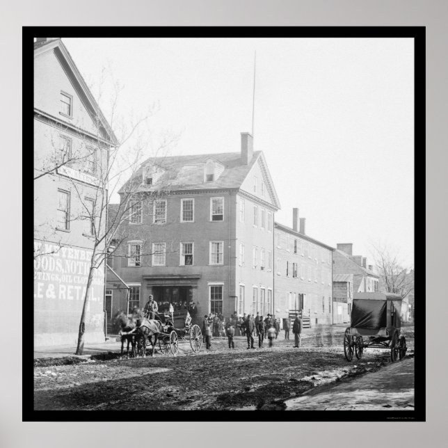 Poster Maison Marshall à Alexandrie, VA 1865 (Devant)