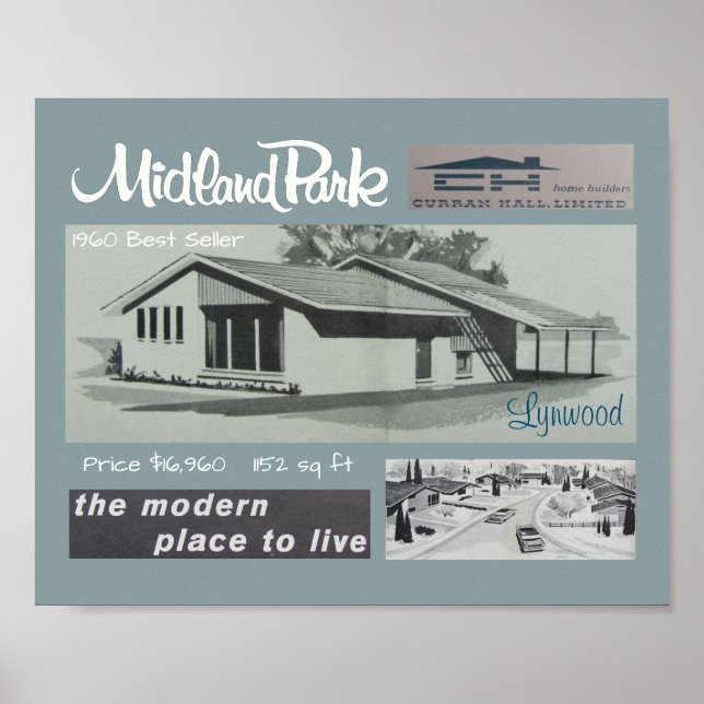 Poster Maison moderniste 1960 (Devant)