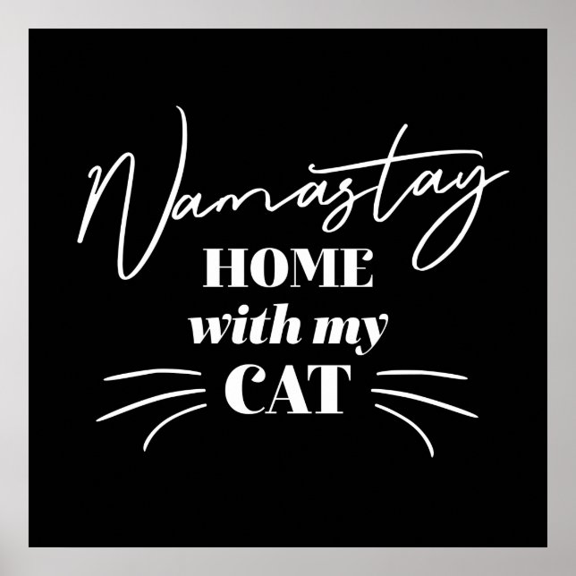 Poster Maison Namastay Avec Mon Chat (Devant)