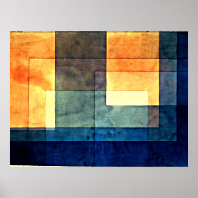 Poster Maison sur l'eau par Paul Klee, (Devant)