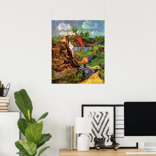 Poster Maisons à Auvers par Vincent van Gogh
