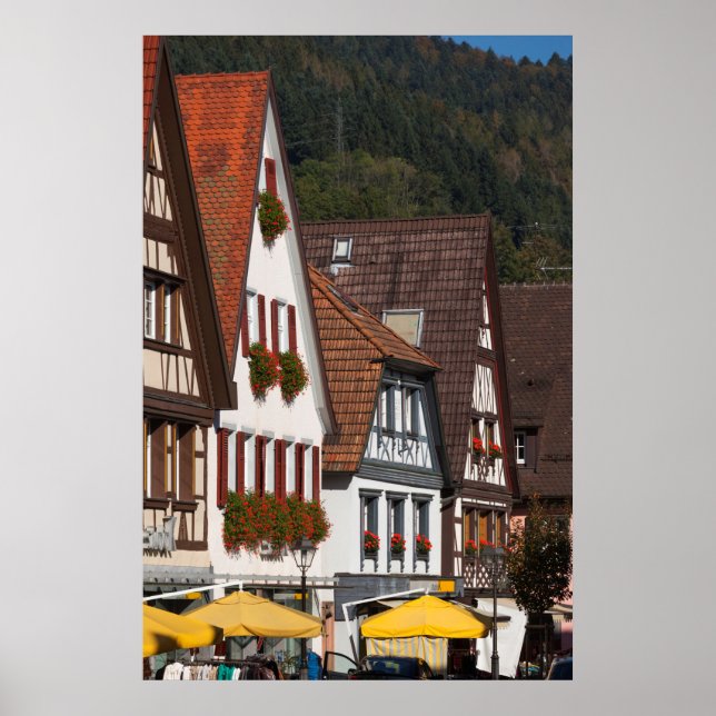 Poster Maisons allemandes traditionnelles (Devant)