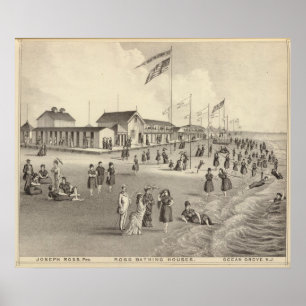 Poster Maisons de bain Ross, Ocean Grove, NJ