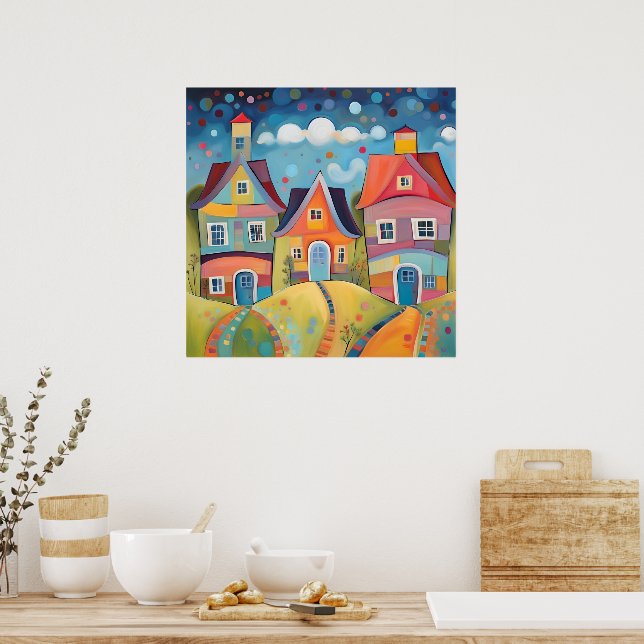 Poster Maisons lunaires (Cuisine)