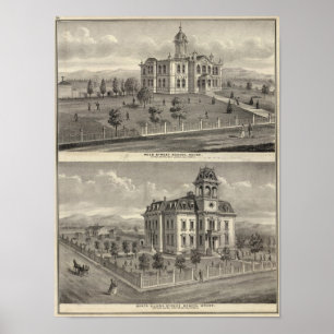 Poster Maisons scolaires, San Jose