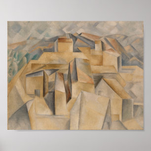 Poster Maisons sur la colline, Horta par Picasso (1909)