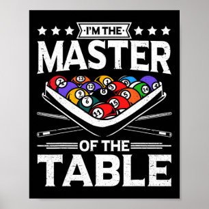 Poster Maître De Billard De La Table 8 Ball Hommes Femmes